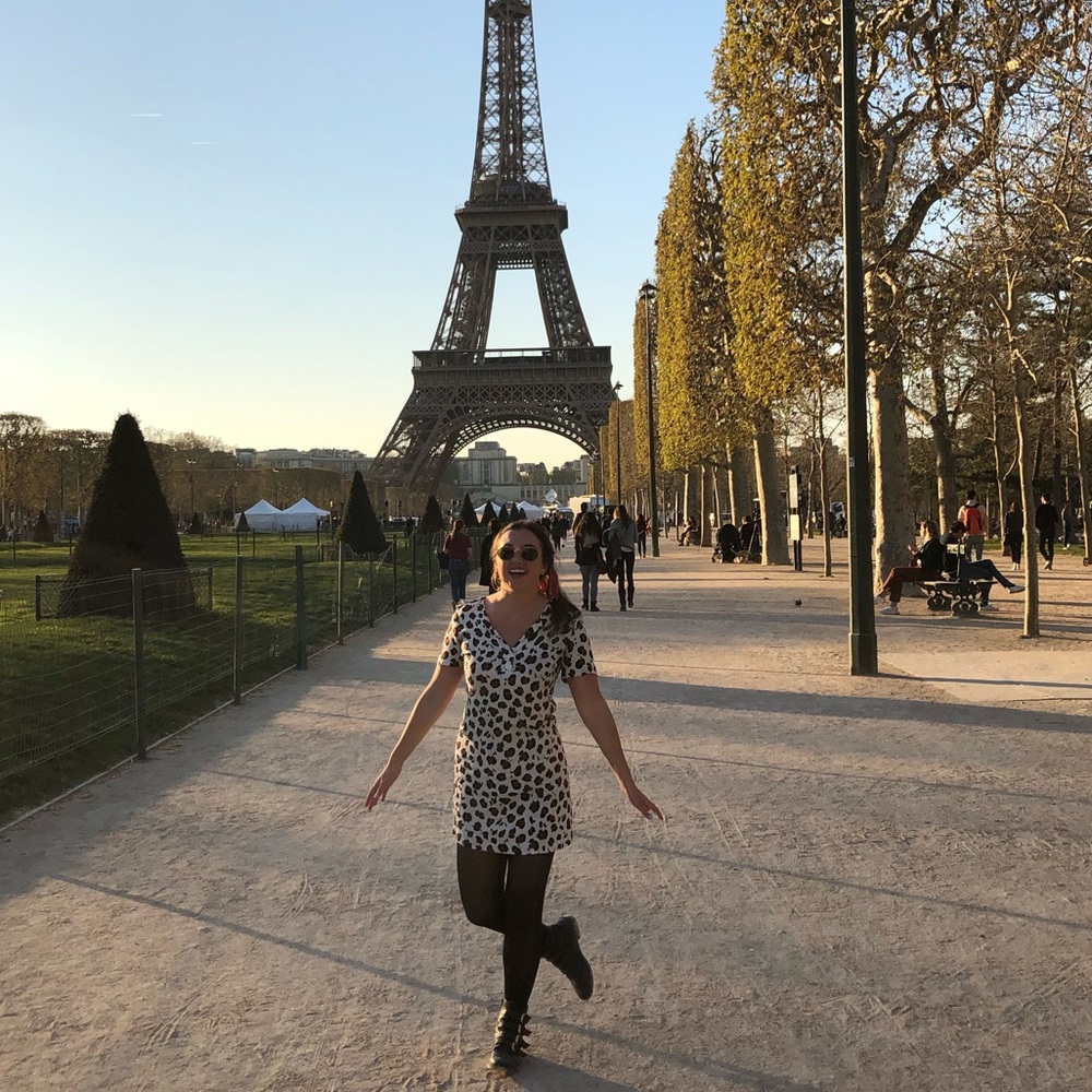 Zara basics leopard dress